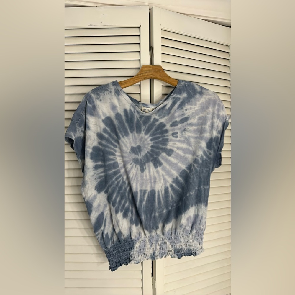 Tye Dye Blue Crop tee
